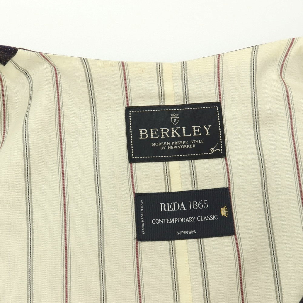 【中古】ニューヨーカー NEWYORKER BERKLEY SUPER110’S ウール ツーピース 3B テーラードジャケット パープル系【サイズ46R】【 状態ランクB 】【 メンズ 】