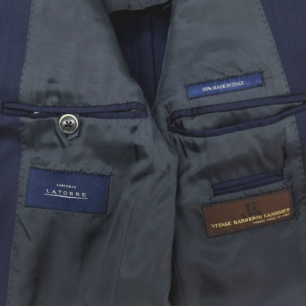 【中古】サルトリア ラトーレ SARTORIA LATORRE ETROPE R ウール2B テーラードジャケット ネイビー【サイズ44】【 状態ランクC 】【 メンズ 】