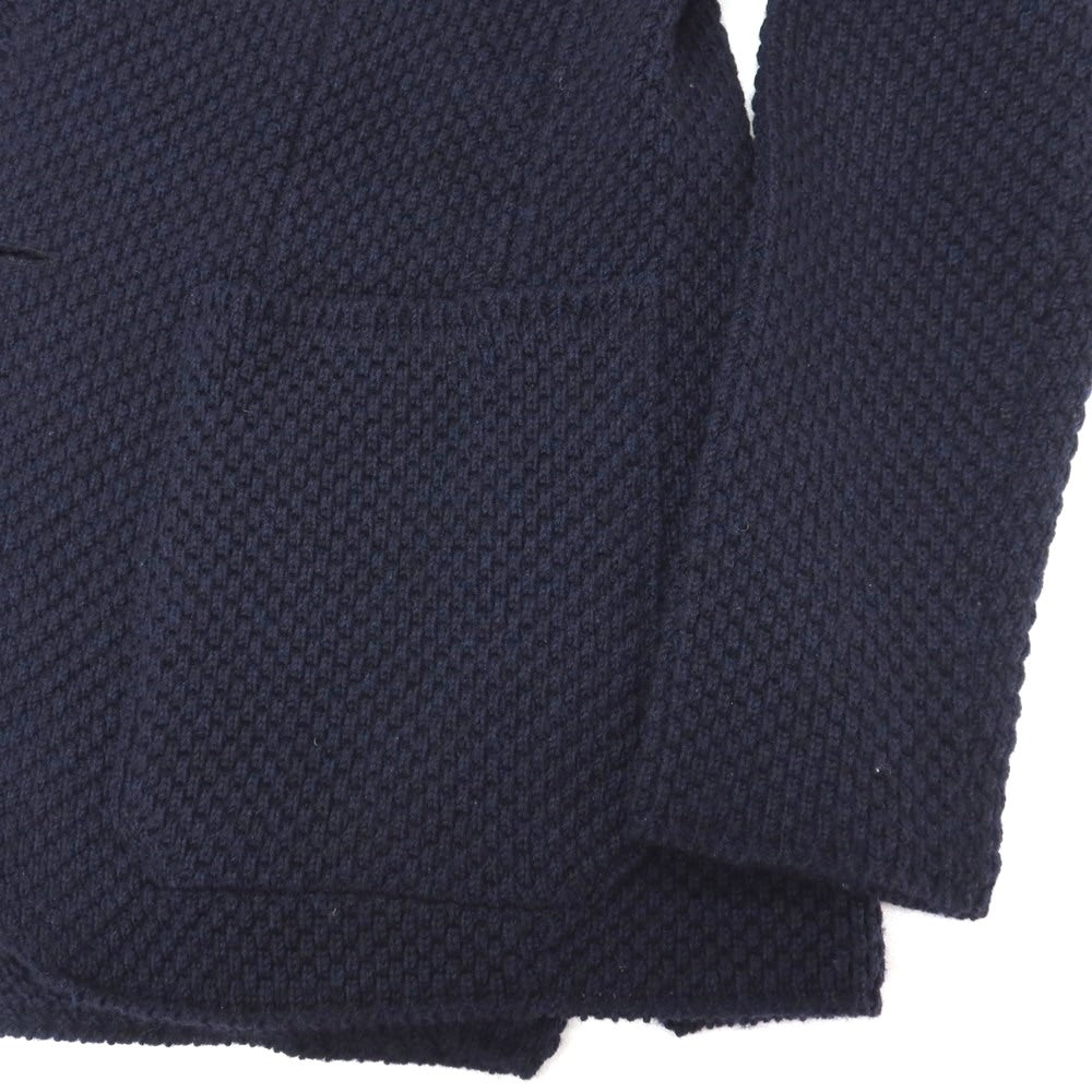 【中古】リングヂャケット RING JACKET ウール 3つボタン ニットジャケット ネイビー【サイズS】【 状態ランクB 】【 メンズ 】