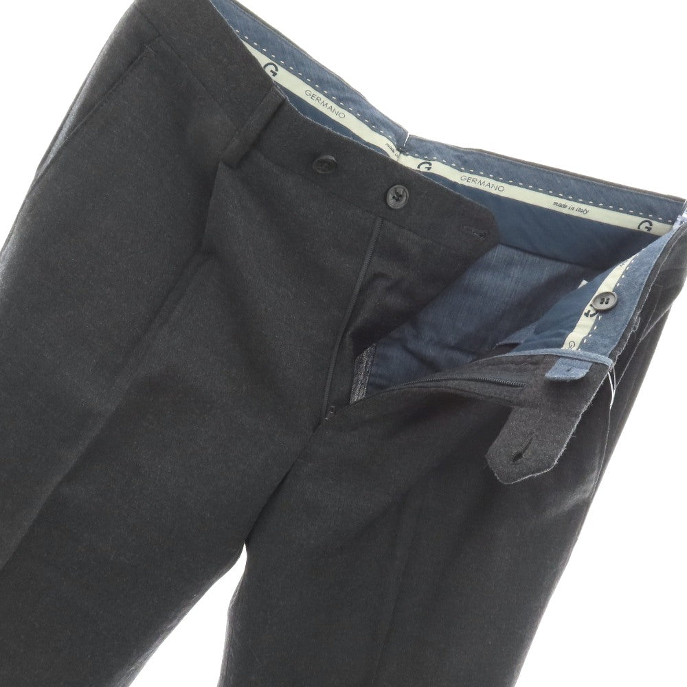 【中古】ジェルマーノ GERMANO BEAMS F別注 ウールポリウレタン ドレススラックスパンツ チャコールグレー【サイズ44】【 状態ランクC 】【 メンズ 】