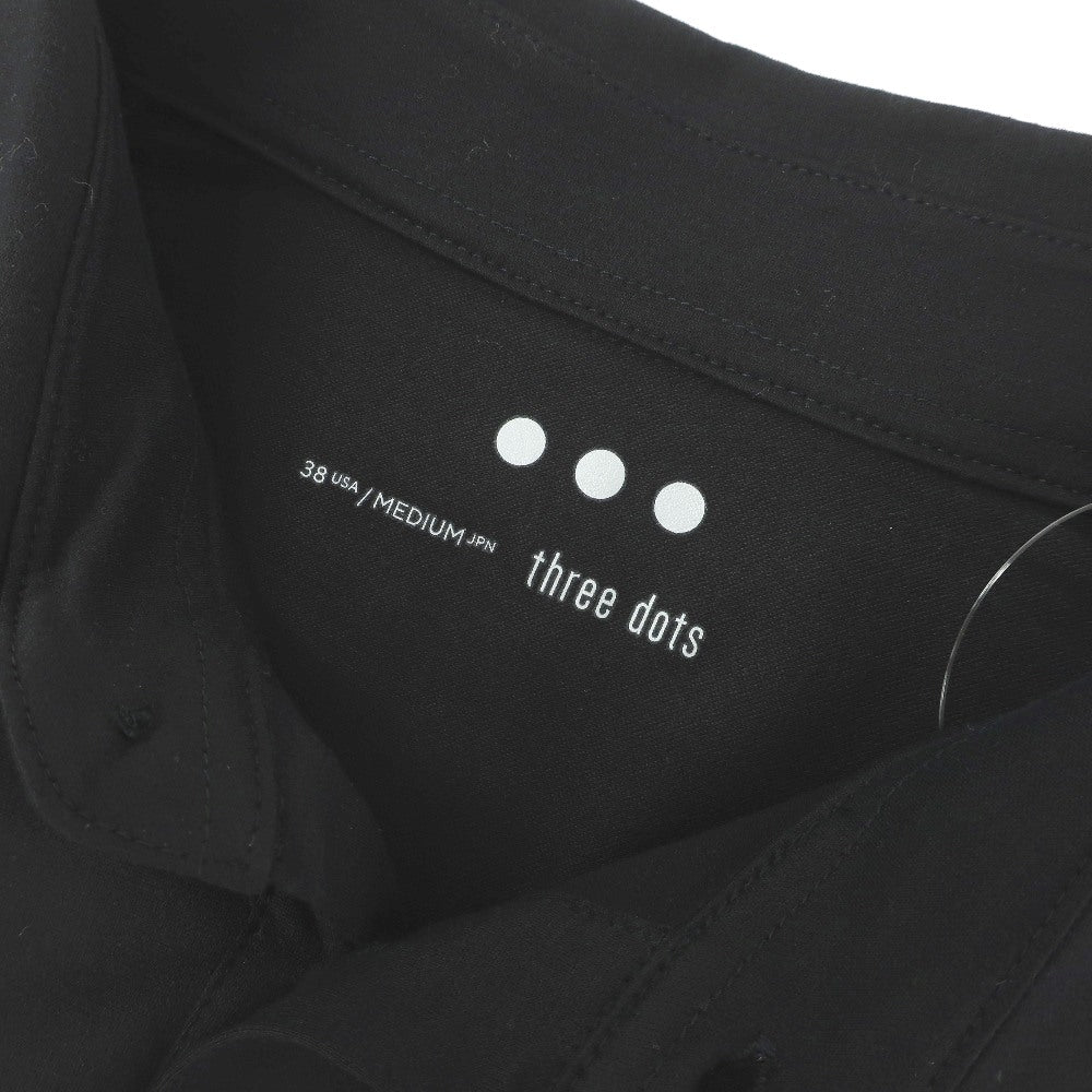 【中古】スリードッツ three dots コットンポリエステル 半袖ポロシャツ ブラック【サイズM(JPM)】【 状態ランクA 】【 メンズ 】