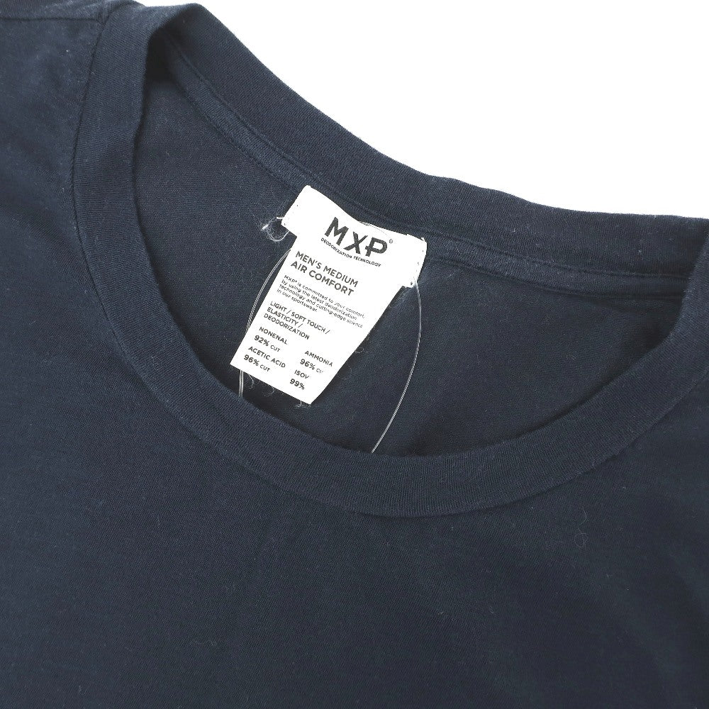 【中古】エムエックスピー MXP AIR COMFORT ストレッチ コットンマキシフレッシュ クルーネック 半袖Tシャツ ネイビー【サイズM】【 状態ランクB 】【 メンズ 】