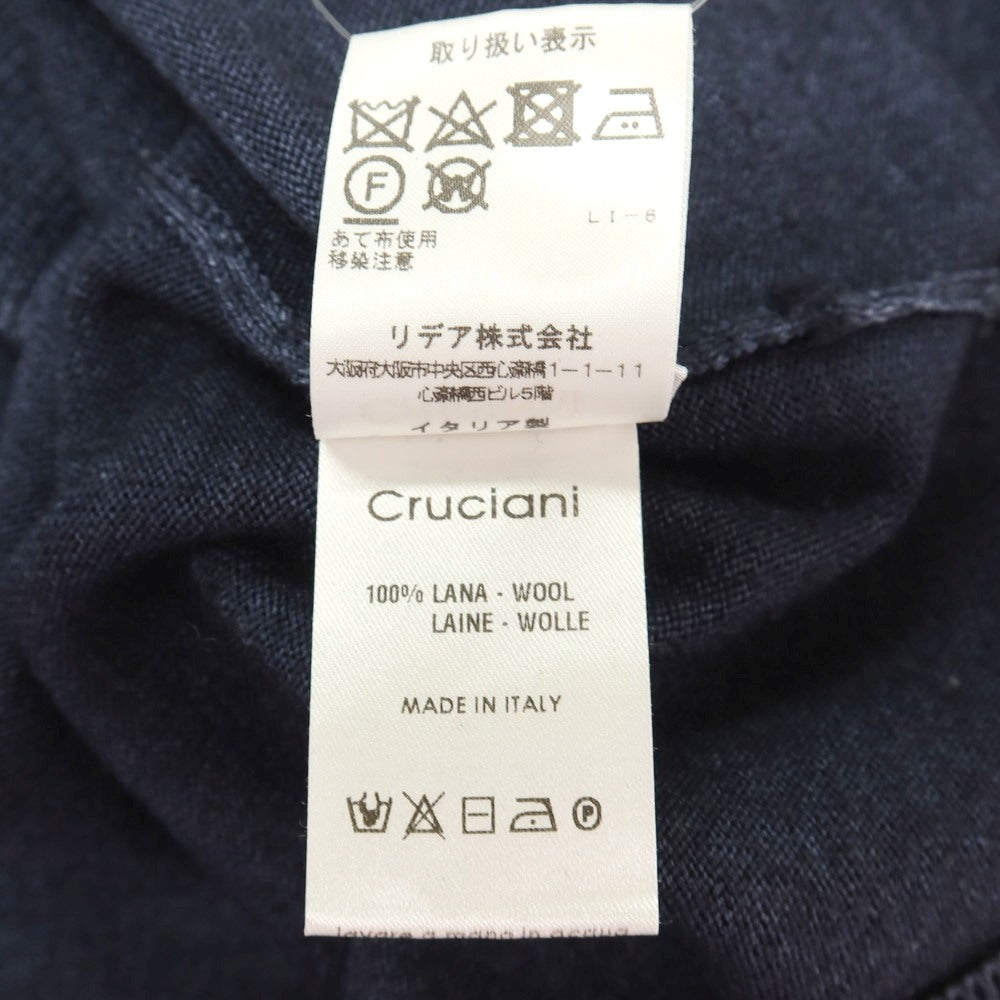 【中古】クルチアーニ CRUCIANI ウール タートルネック プルオーバーニット ネイビー【サイズ52】【 状態ランクC 】【 メンズ 】