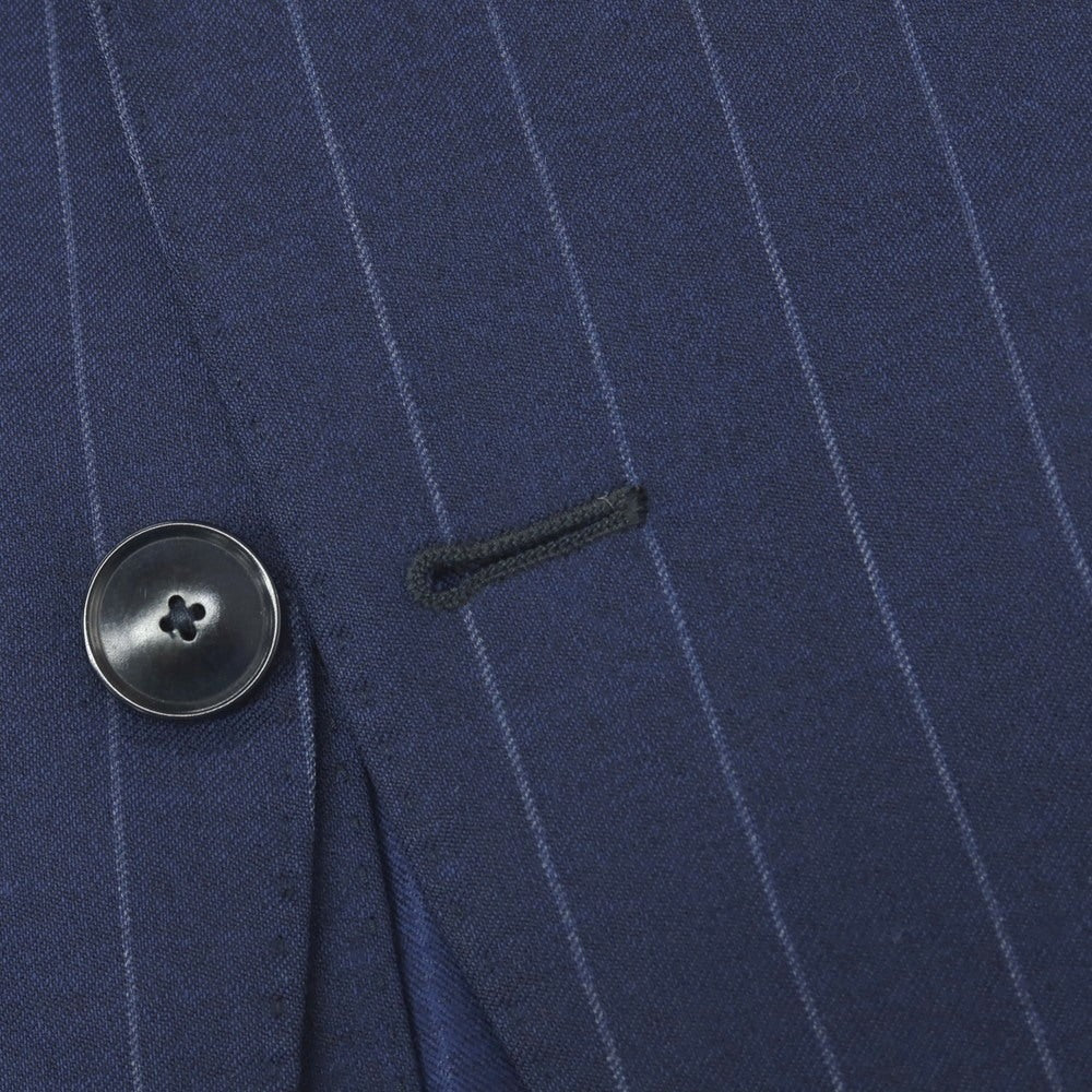 【中古】サルトリア ラトーレ SARTORIA LATORRE nano・universe Library別注 ウール ストライプ 2つボタンスーツ ライトネイビー【サイズ48】【 状態ランクD 】【 メンズ 】