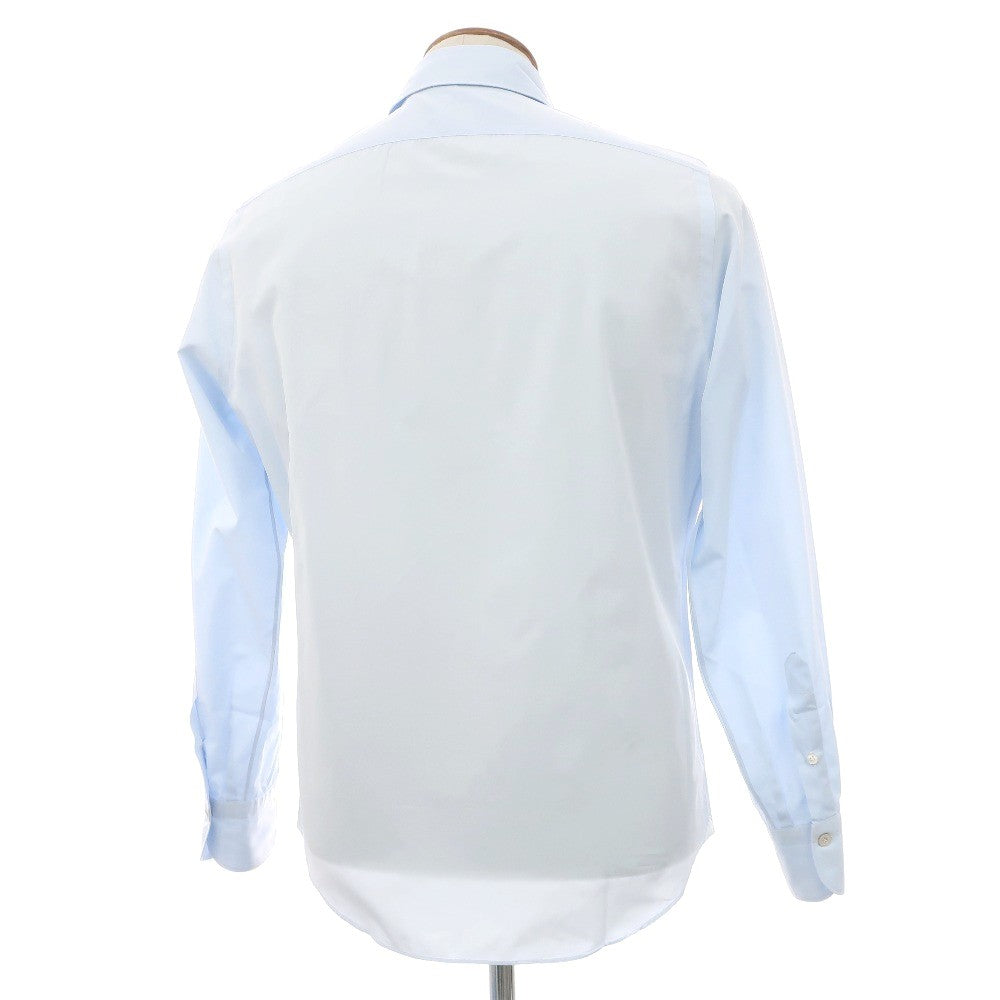 【中古】フィナモレ Finamore コットン ホリゾンタルカラー ドレスシャツ ライトブルー【サイズM】【 状態ランクA 】【 メンズ 】