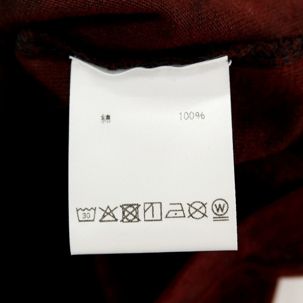 【中古】【未使用】ディーヴァ ステイツ DEVA STATES コットン クルーネック 半袖Tシャツ ブリーチドブラック(ブラック×ボルドー)【サイズS】【 状態ランクS 】【 メンズ 】