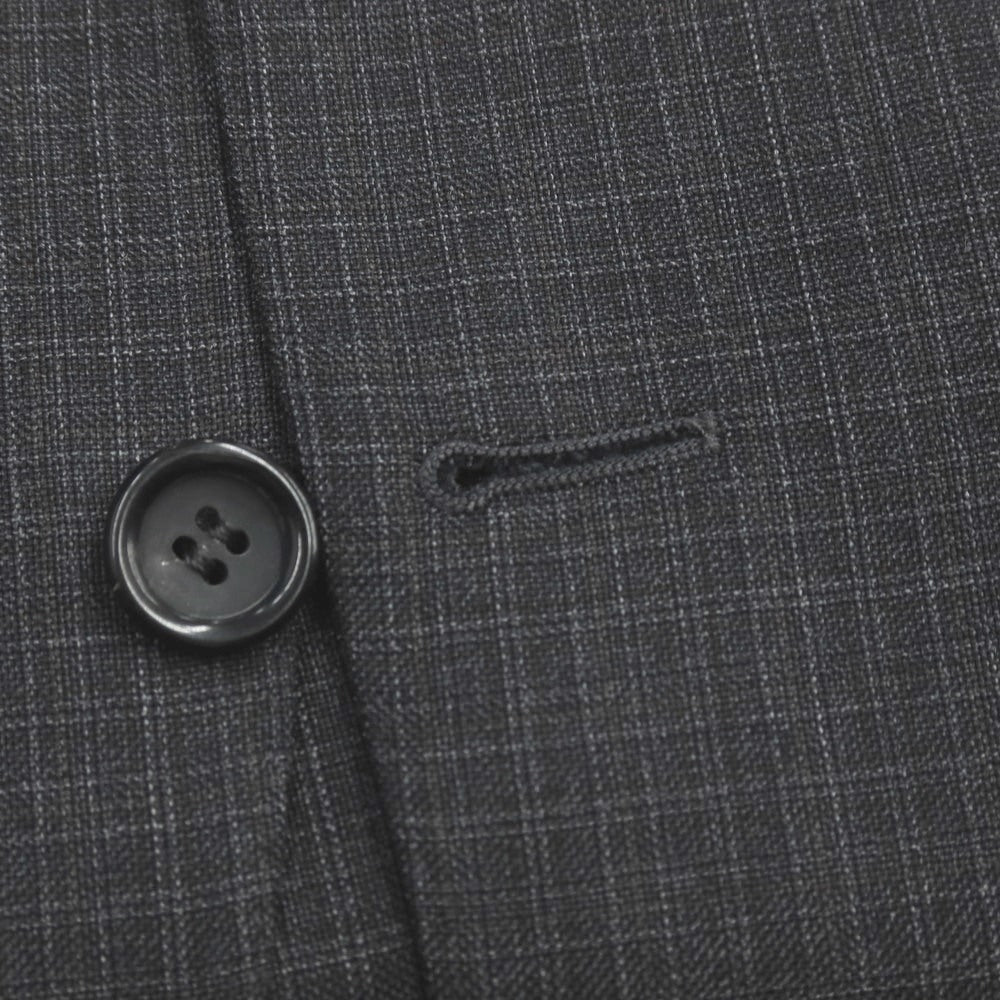 【新品】カナーリ CANALI ウール チェック 3B 3つボタンスーツ グレーxダークブラウン【サイズ44】【 状態ランクN 】【 メンズ 】