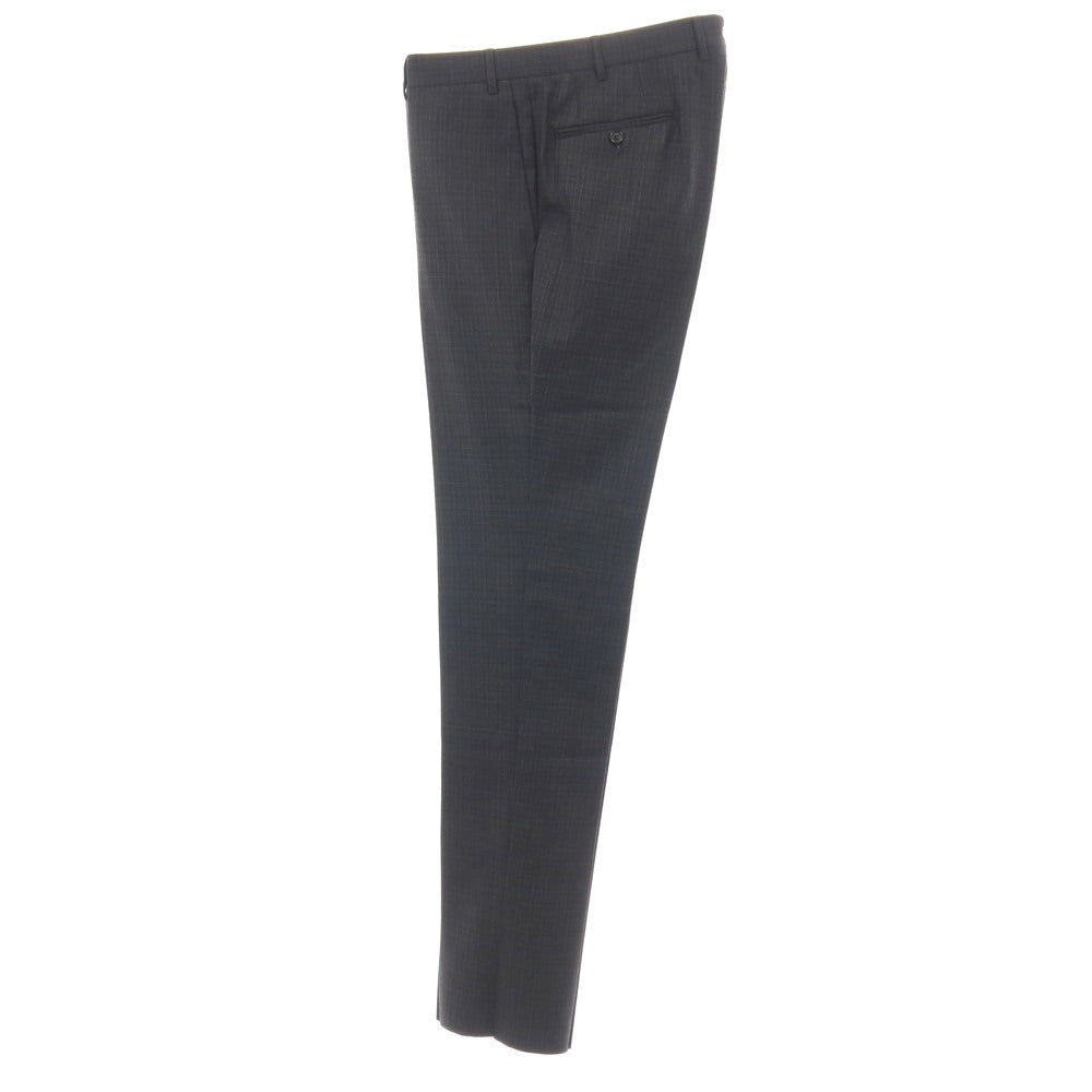 【新品アウトレット】カナーリ CANALI ウール チェック 3B 3つボタンスーツ グレーxダークブラウン【サイズ52】【 状態ランクN- 】【 メンズ 】