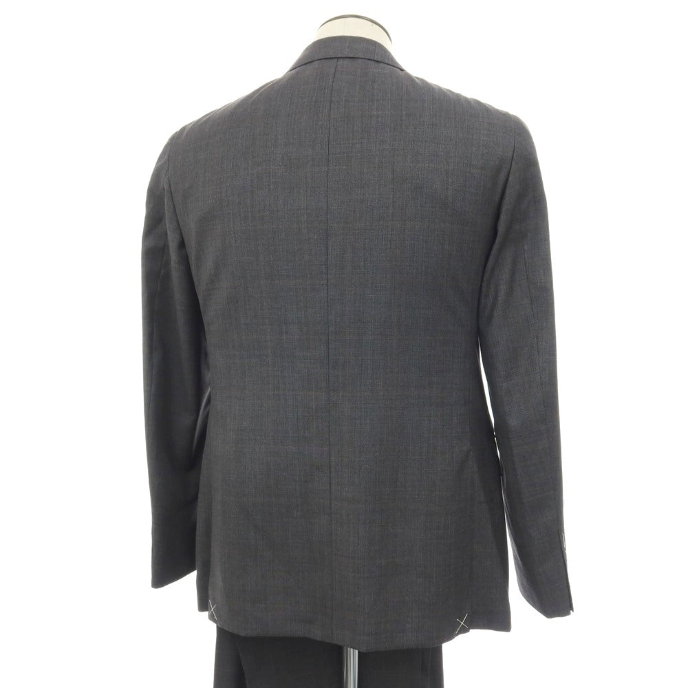 【新品】カナーリ CANALI ウール チェック 3B 3つボタンスーツ グレーxブラウン【サイズ52】【 状態ランクN 】【 メンズ 】