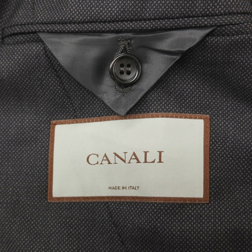 【新品】カナーリ CANALI ウール 3つボタンスーツ ダークグレー【サイズ50】【 状態ランクN 】【 メンズ 】
