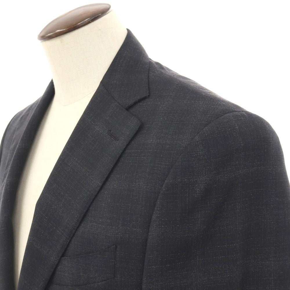 【新品】カナーリ CANALI ウール チェック 2つボタンスーツ グレーブラック【サイズ52】【 状態ランクN 】【 メンズ 】