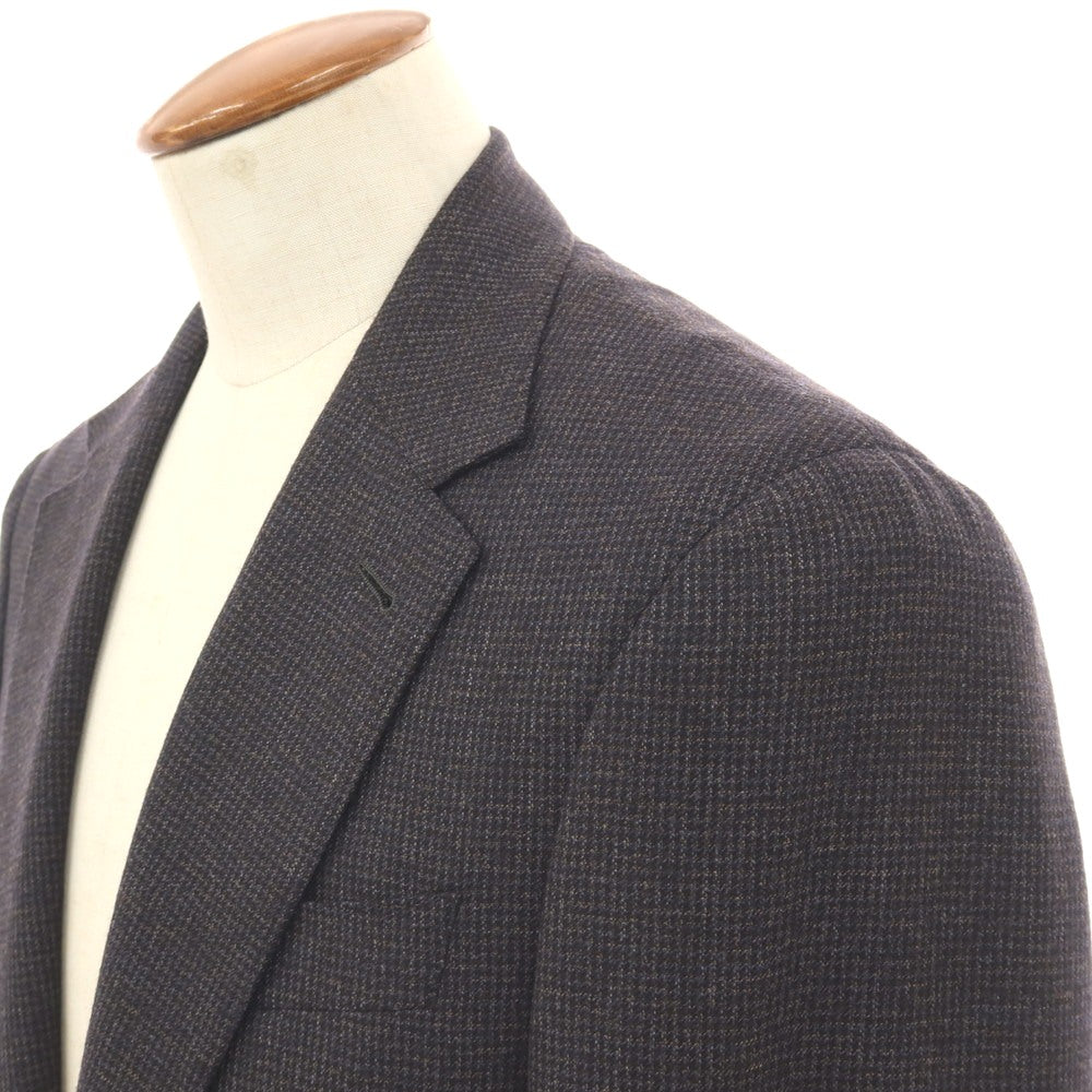 【新品】カナーリ CANALI ウール チェック 2つボタンスーツ グレー【サイズ48】【 状態ランクN 】【 メンズ 】
