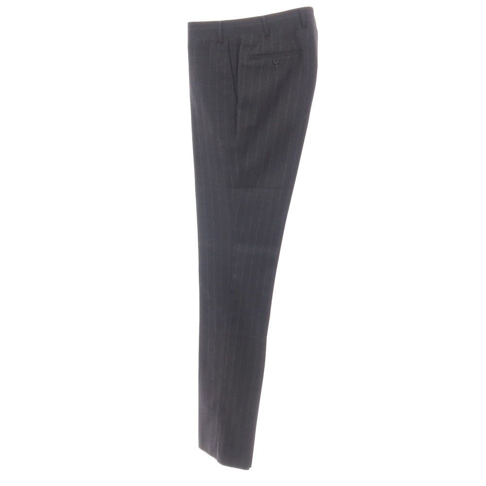 【新品】カナーリ CANALI ウールポリウレタン ストライプ 3つボタンスーツ グレーxライトグレー【サイズ44】【 状態ランクN 】【 メンズ 】