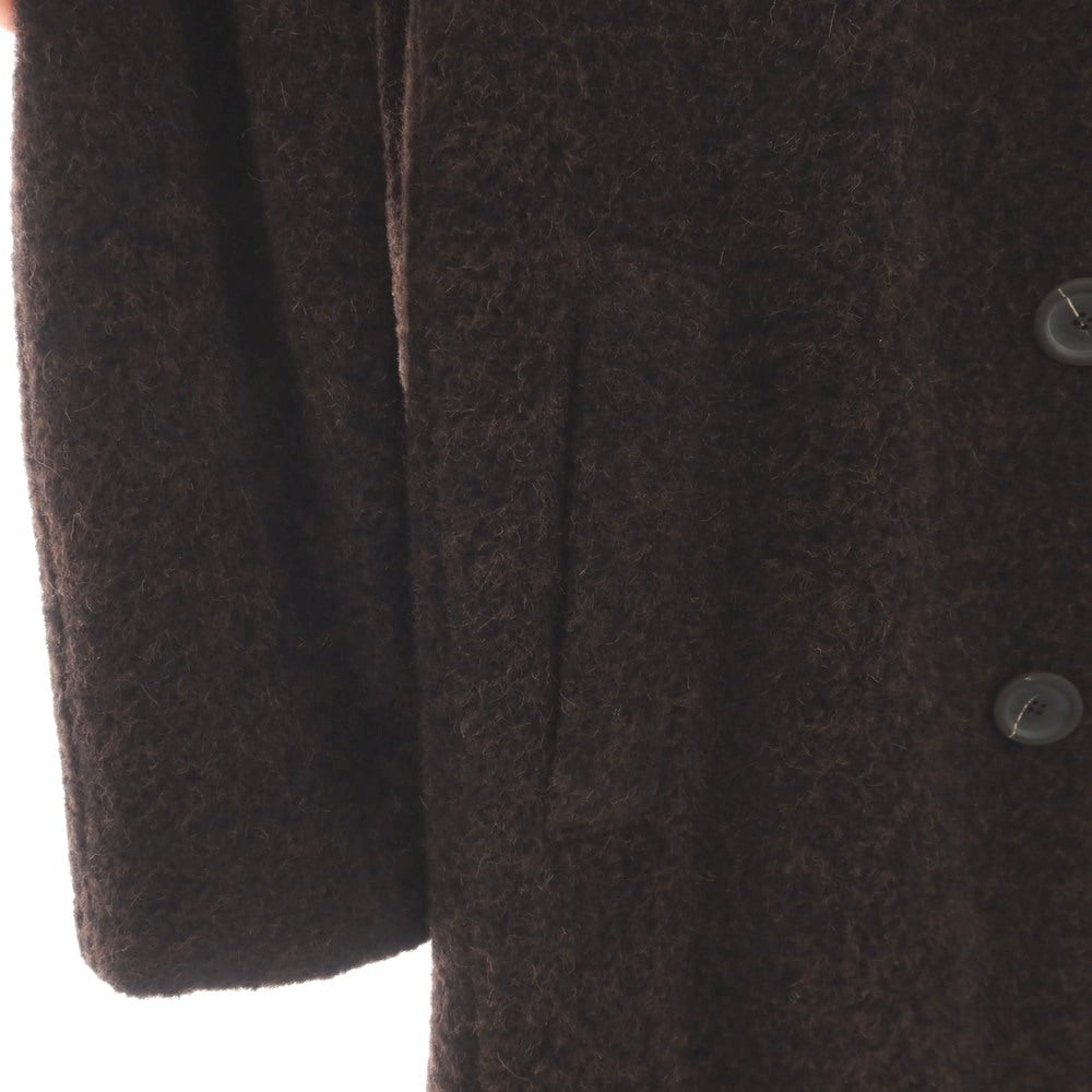 【新品】カナーリ CANALI ベビーアルパカナイロン チェスターフィールドコート ダークブラウンxブラック【サイズ46】【 状態ランクN 】【 メンズ 】