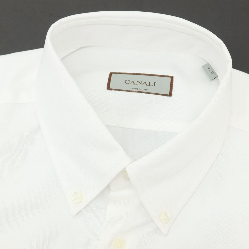 【新品アウトレット】カナーリ CANALI コットン ボタンダウン ドレスシャツ ホワイト【サイズ43】【 状態ランクN- 】【 メンズ 】