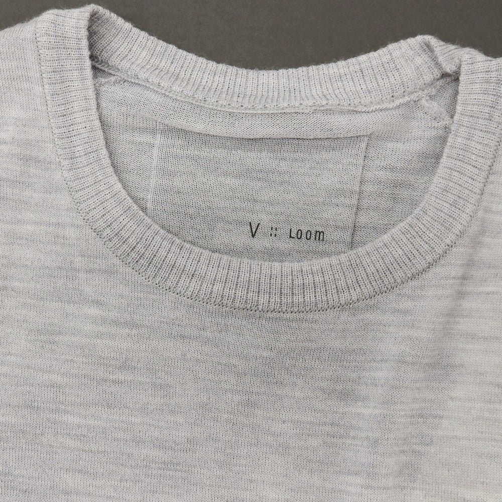 【新品アウトレット】ヴィルーム V::loom ハイゲージ ウール系 クルーネック プルオーバーニット ライトグレー【サイズ表記なし(L位)】【 状態ランクN- 】【 メンズ 】