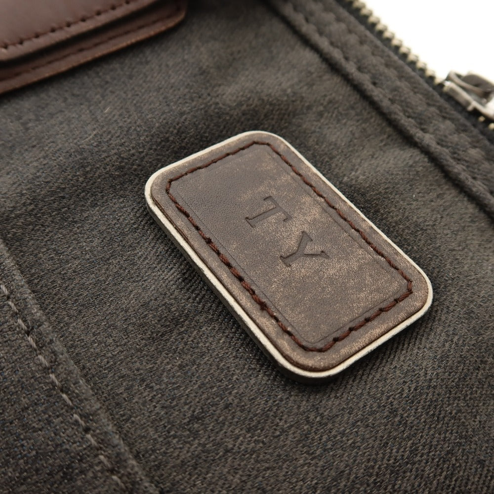 【中古】トゥミ TUMI ポリエステル系 レザー 2way ブリーフケース ダークグレーxダークブラウン【 状態ランクC 】【 メンズ 】