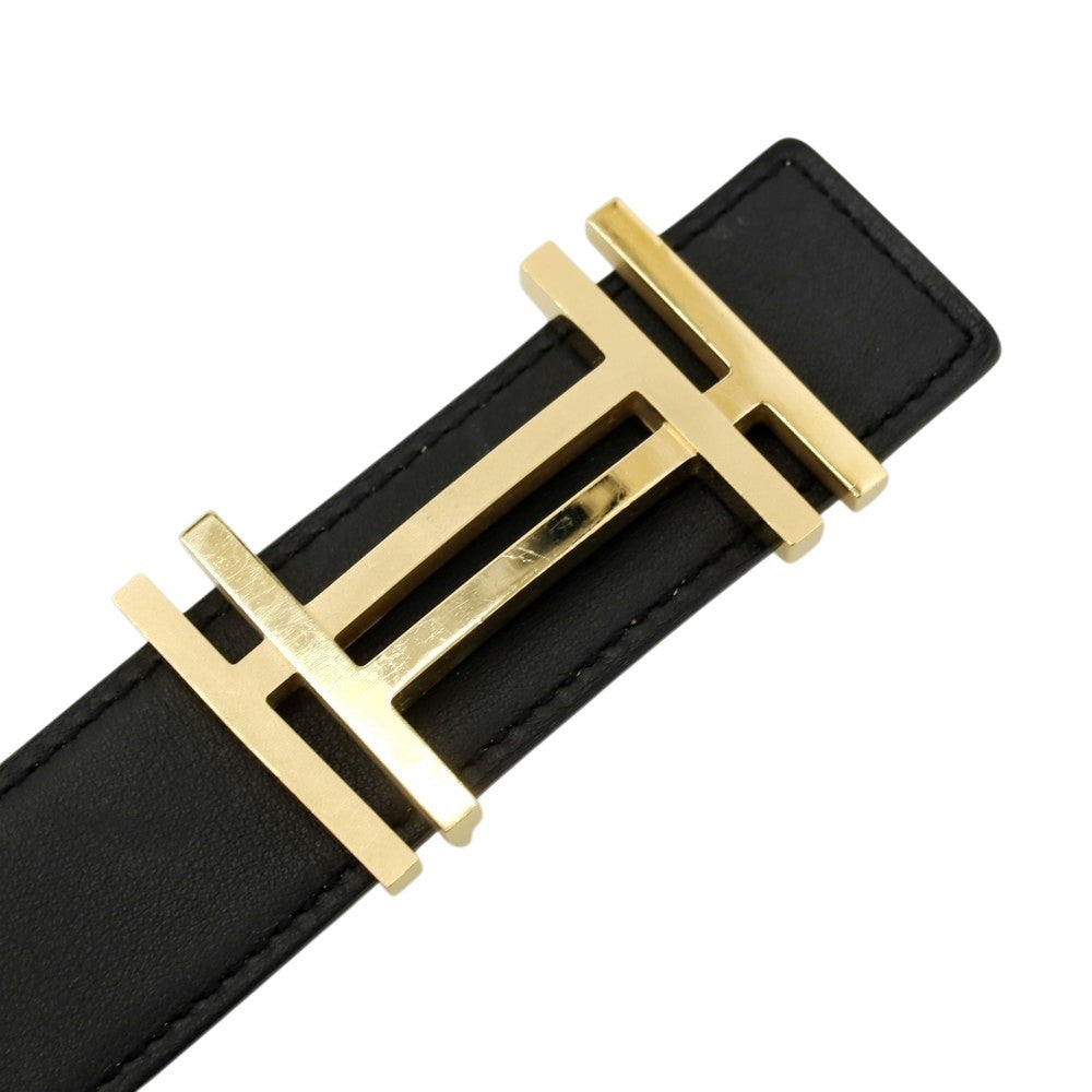 【中古】エルメス HERMES H・オ・カレ T刻印 リバーシブル レザー ベルト ブラック【サイズ85】【 状態ランクB 】【 ユニセックス 】