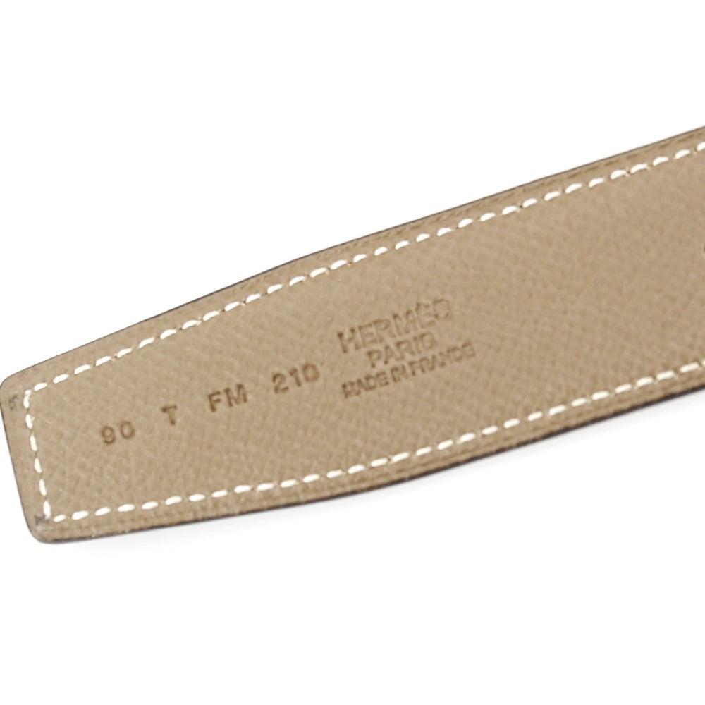 【中古】エルメス HERMES H・オ・カレ T刻印 リバーシブル レザー ベルト ブラック【サイズ90】【 状態ランクB 】【 ユニセックス 】