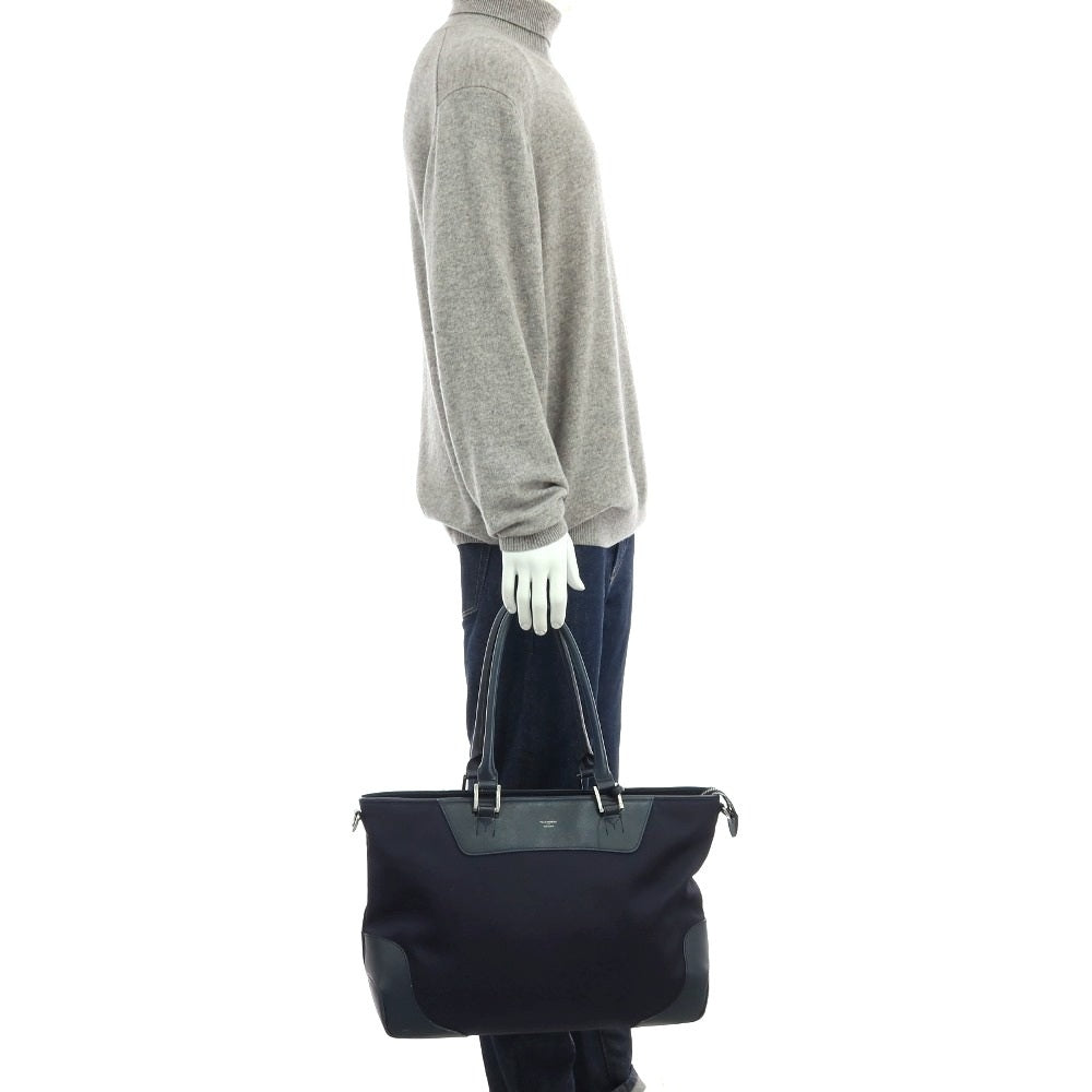 【中古】ペッレモルビダ PELLE MORBIDA ナイロン系 レザー 2way トートバッグ ネイビー【 状態ランクC 】【 メンズ 】