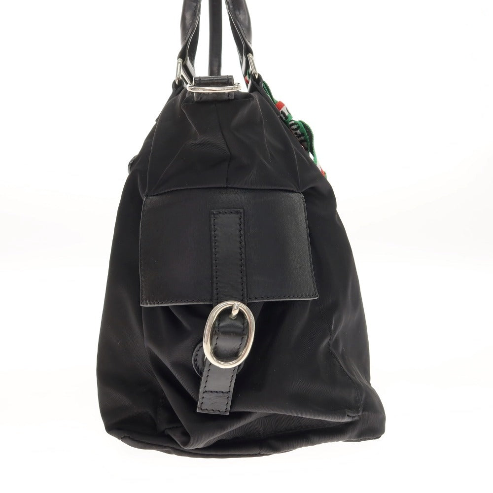 【中古】オロビアンコ Orobianco ナイロン系 レザー 2way トートバッグ ブラック【 状態ランクC 】【 メンズ 】