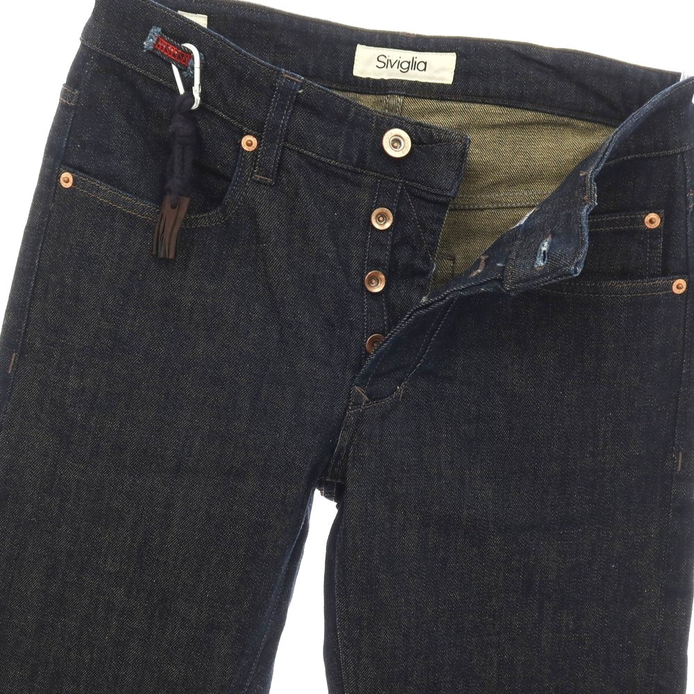 【中古】シビリア SIVIGLIA ストレッチ コットン デニムパンツ ジーンズ ネイビー【サイズ29】【 状態ランクB 】【 メンズ 】