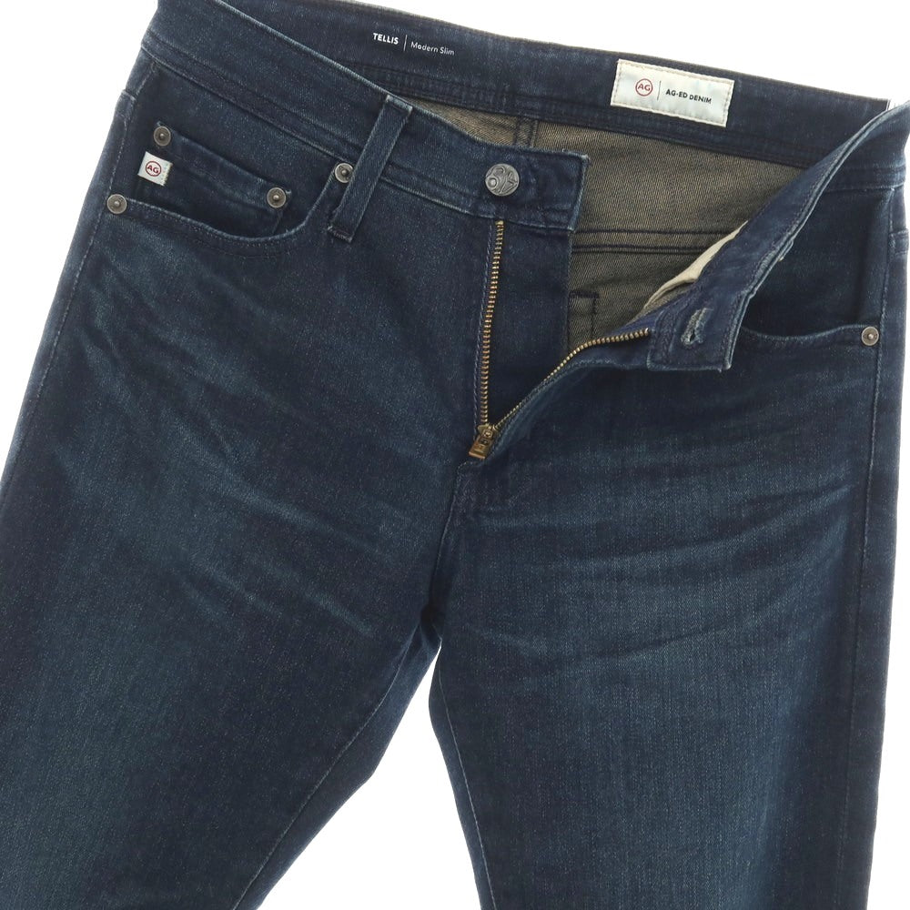 【中古】エージー アドリアーノゴールドシュミット AG Adriano Goldschmied ストレッチ コットンポリエステル デニムパンツ ジーンズ ネイビー【サイズ28】【 状態ランクB 】【 メンズ 】