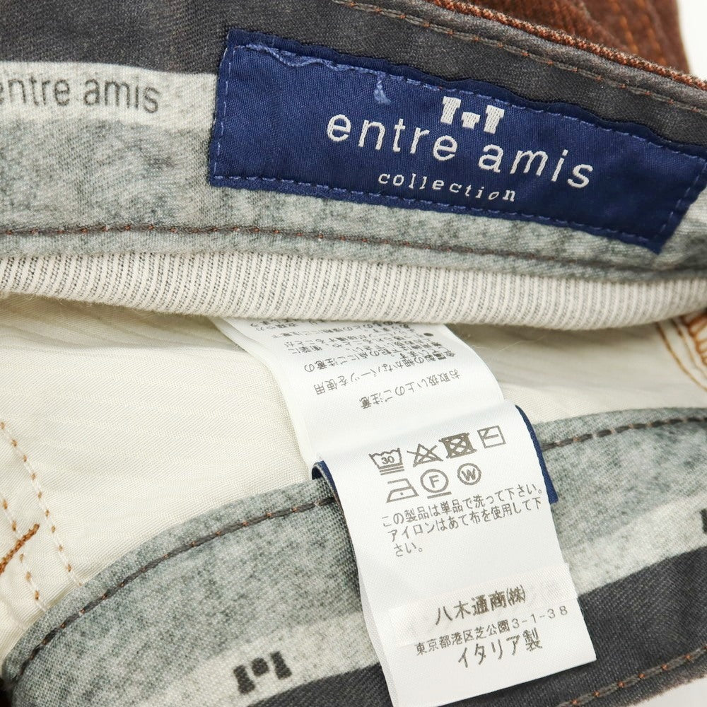 【中古】アントレアミ ENTRE AMIS コットンポリエステルレーヨンポリウレタン 5ポケットパンツ ブラウン【サイズ28】【 状態ランクA 】【 メンズ 】