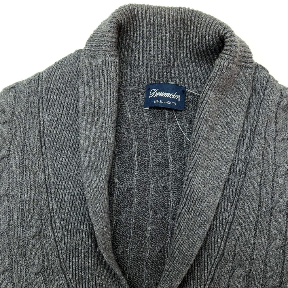 【SALE30%OFF/返品不可】【中古】ドルモア DRUMOHR リネンポリエステル ショールカラー カーディガン ブルーグレー【 サイズ48 】【 状態ランクD 】【 メンズ 】