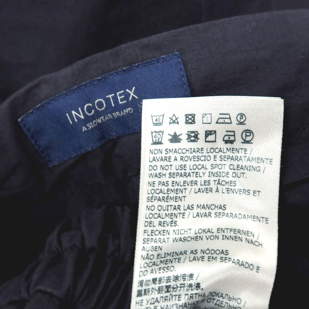 【中古】インコテックス INCOTEX コットン イージーパンツ ネイビー【サイズ46】【 状態ランクB 】【 メンズ 】