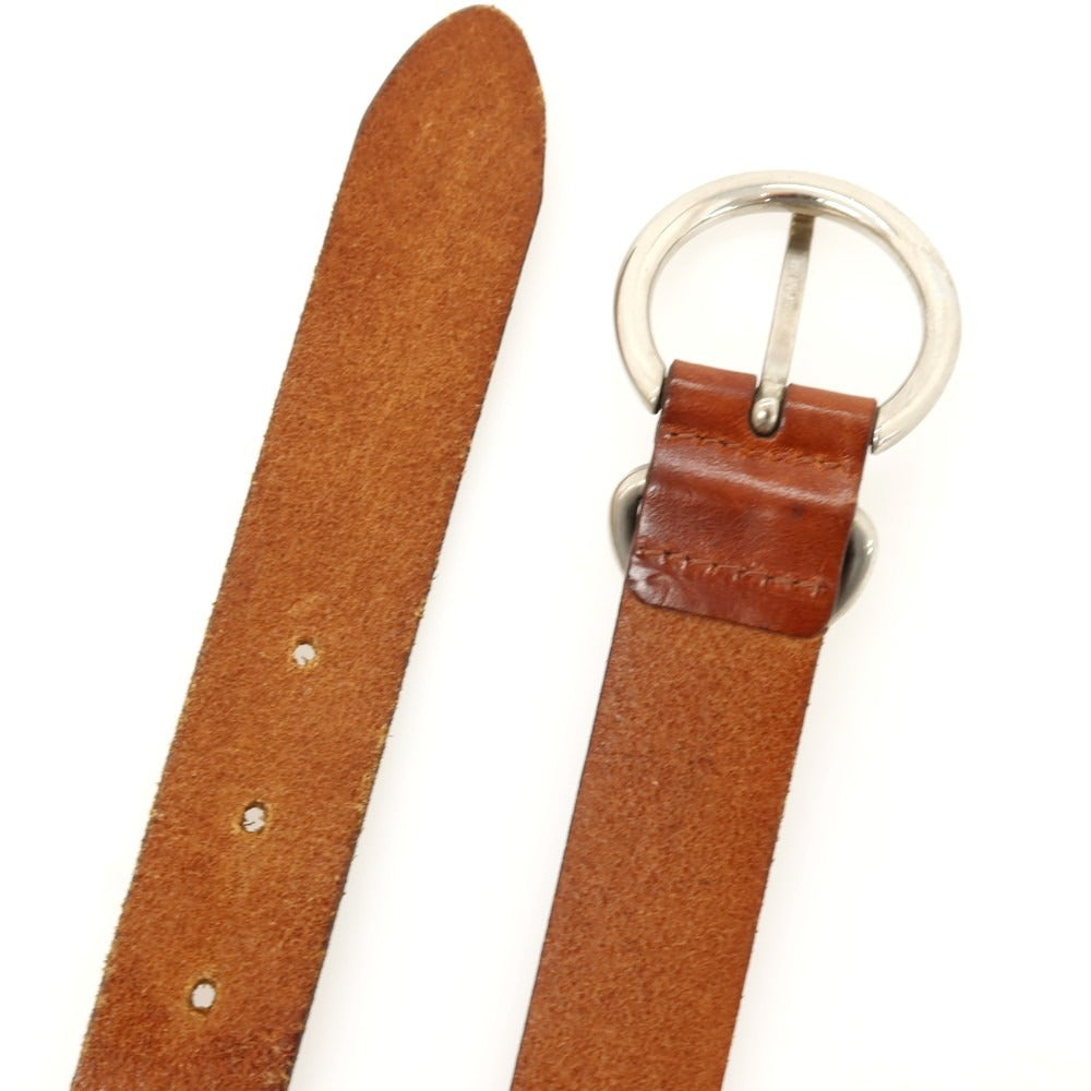 【中古】アンダーソンズ Andersons レザー ベルト ライトブラウンxシルバー【サイズ80】【 状態ランクC 】【 メンズ 】