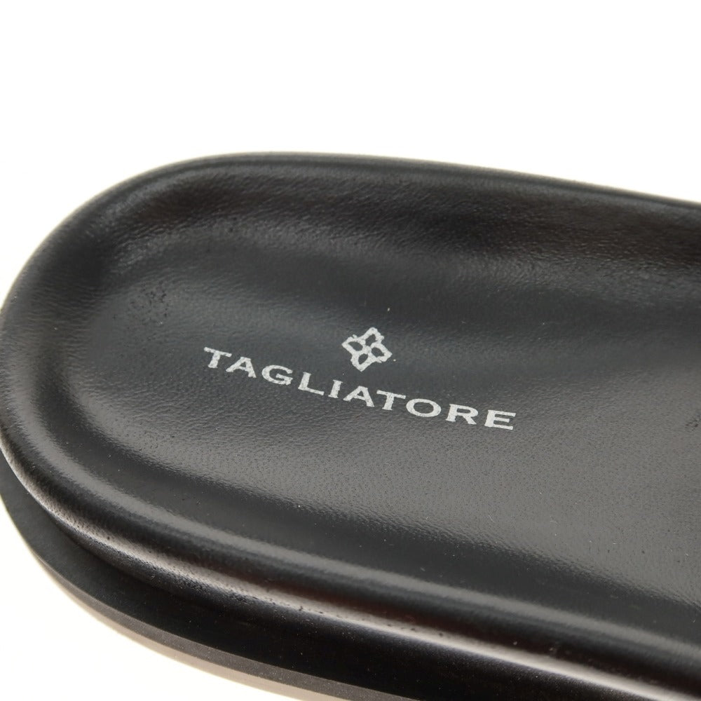 【中古】タリアトーレ TAGLIATORE レザー サンダル ブラックxグレー【サイズ42】【 状態ランクB 】【 メンズ 】