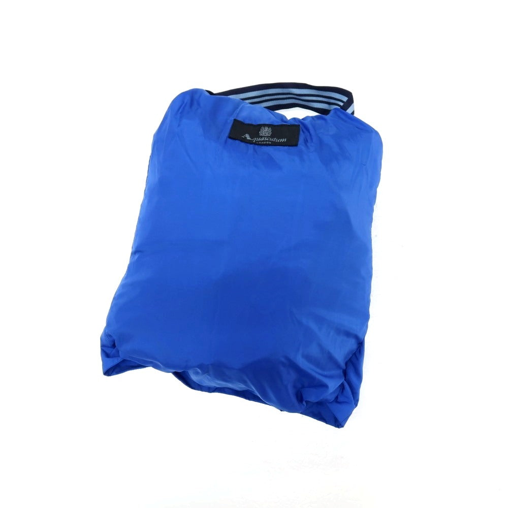 【中古】アクアスキュータム Aquascutum ポケッタブル ポリエステル トレンチコート ブルー【サイズ42】【 状態ランクC 】【 メンズ 】