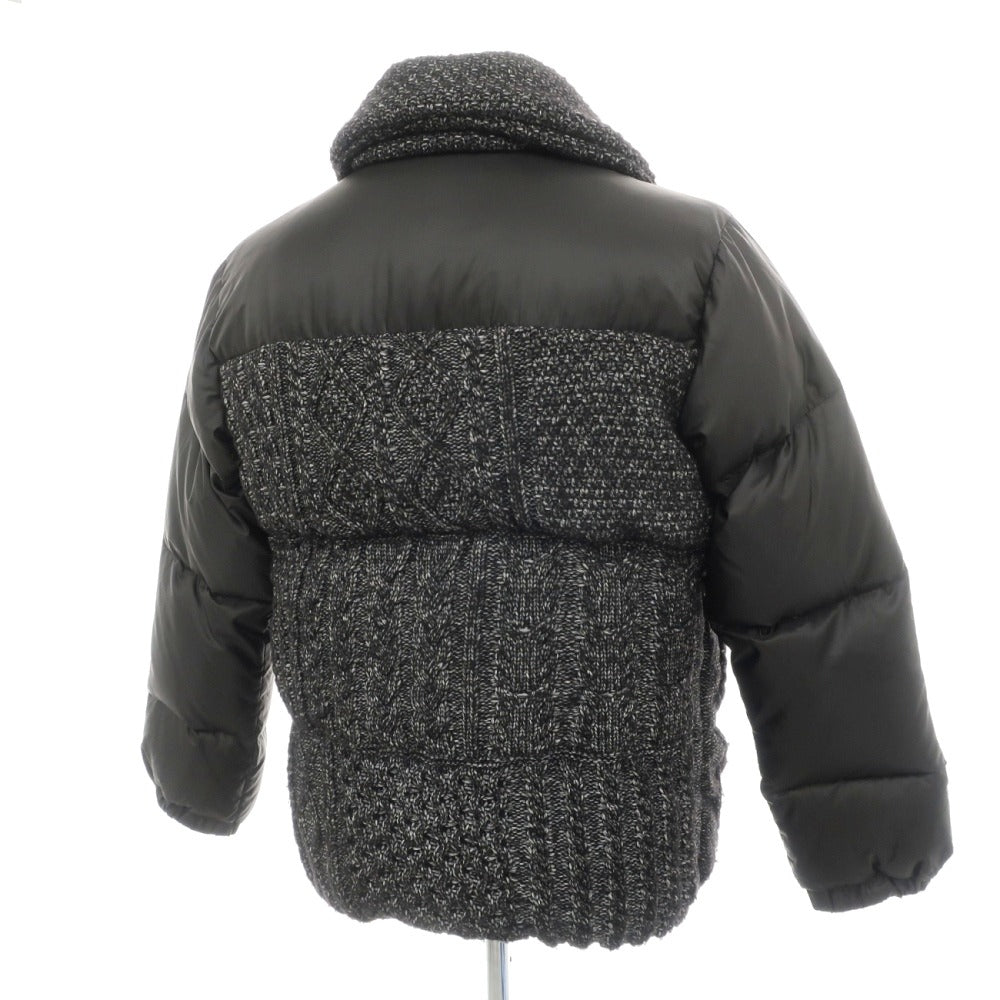 【中古】ザダファーオブセントジョージ The DUFFER of ST.GEORGE ニット 切替 ダウンジャケット ブラック系【サイズXL】【 状態ランクB 】【 メンズ 】