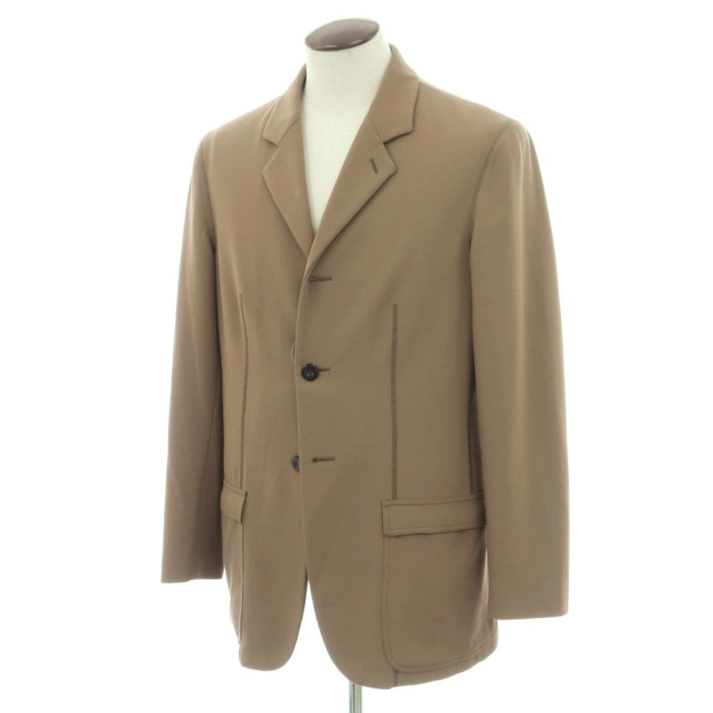 【中古】ジョルジオアルマーニ GIORGIO ARMANI ポリエステルレーヨンウール 3B カジュアルジャケット ダークベージュ【サイズ52】【 状態ランクC 】【 メンズ 】