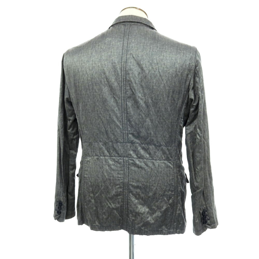 【中古】アルマーニ コレッツォーニ ARMANI COLLEZIONI WATER REPELLENT ポリエステルコットン金属繊維 3B カジュアルジャケット グレー【サイズ52】【 状態ランクC 】【 メンズ 】