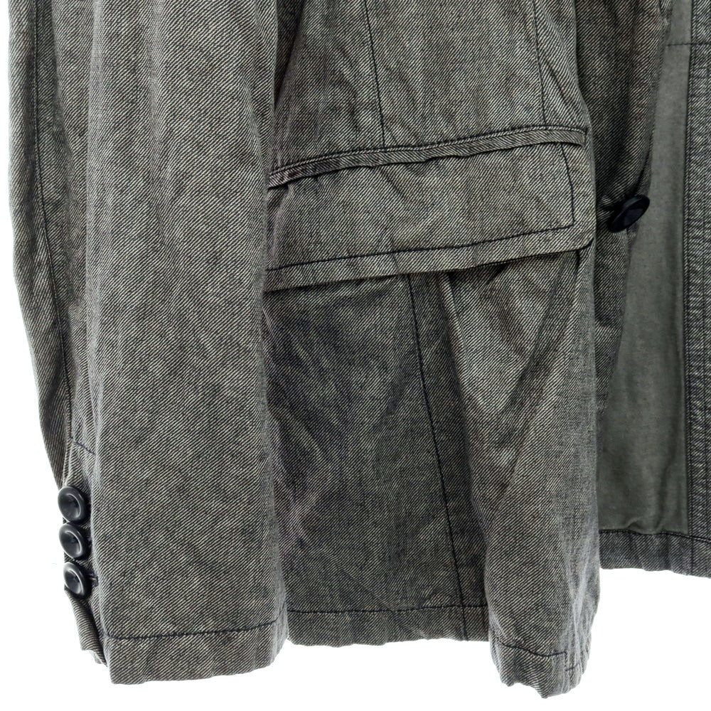 【中古】アルマーニ コレッツォーニ ARMANI COLLEZIONI WATER REPELLENT ポリエステルコットン金属繊維 3B カジュアルジャケット グレー【サイズ52】【 状態ランクC 】【 メンズ 】