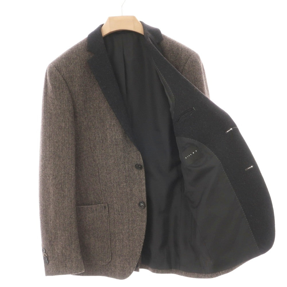 【中古】シスレー SYSLEY ウールポリエステルレーヨン 2B カジュアルジャケット グレージュ系xブラック【サイズ52】【 状態ランクB 】【 メンズ 】