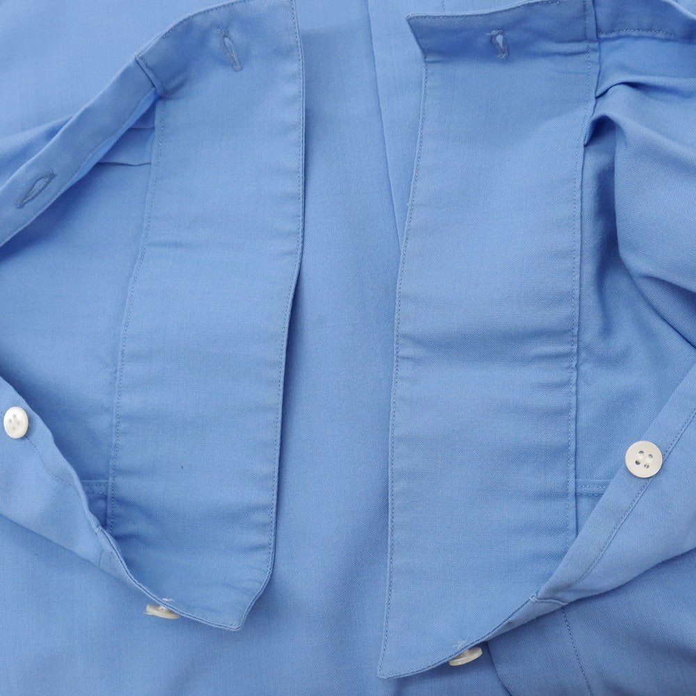 【中古】オーバーコート OVERCOAT ウール レギュラーカラー カジュアルシャツ ライトブルー【サイズ表記なし(XL位)】【 状態ランクC 】【 メンズ 】