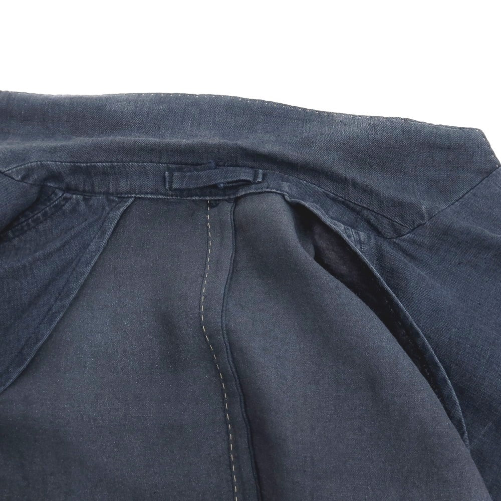 【中古】ラルディーニ LARDINI リネン 3B カジュアルジャケット ネイビー【サイズ46】【 状態ランクC 】【 メンズ 】