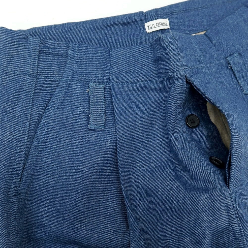 【中古】ウィリー チャバリア WILLY CHAVARRIA コットン イージーパンツ ブルー【サイズS】【 状態ランクA 】【 メンズ 】