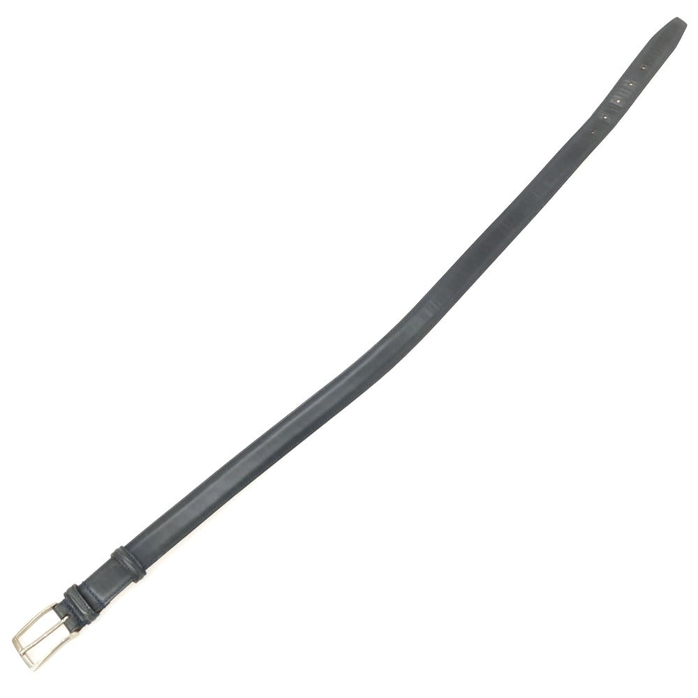 【中古】フェリージ Felisi 699/6 レザー ベルト ネイビーxシルバー【サイズ80】【 状態ランクC 】【 メンズ 】