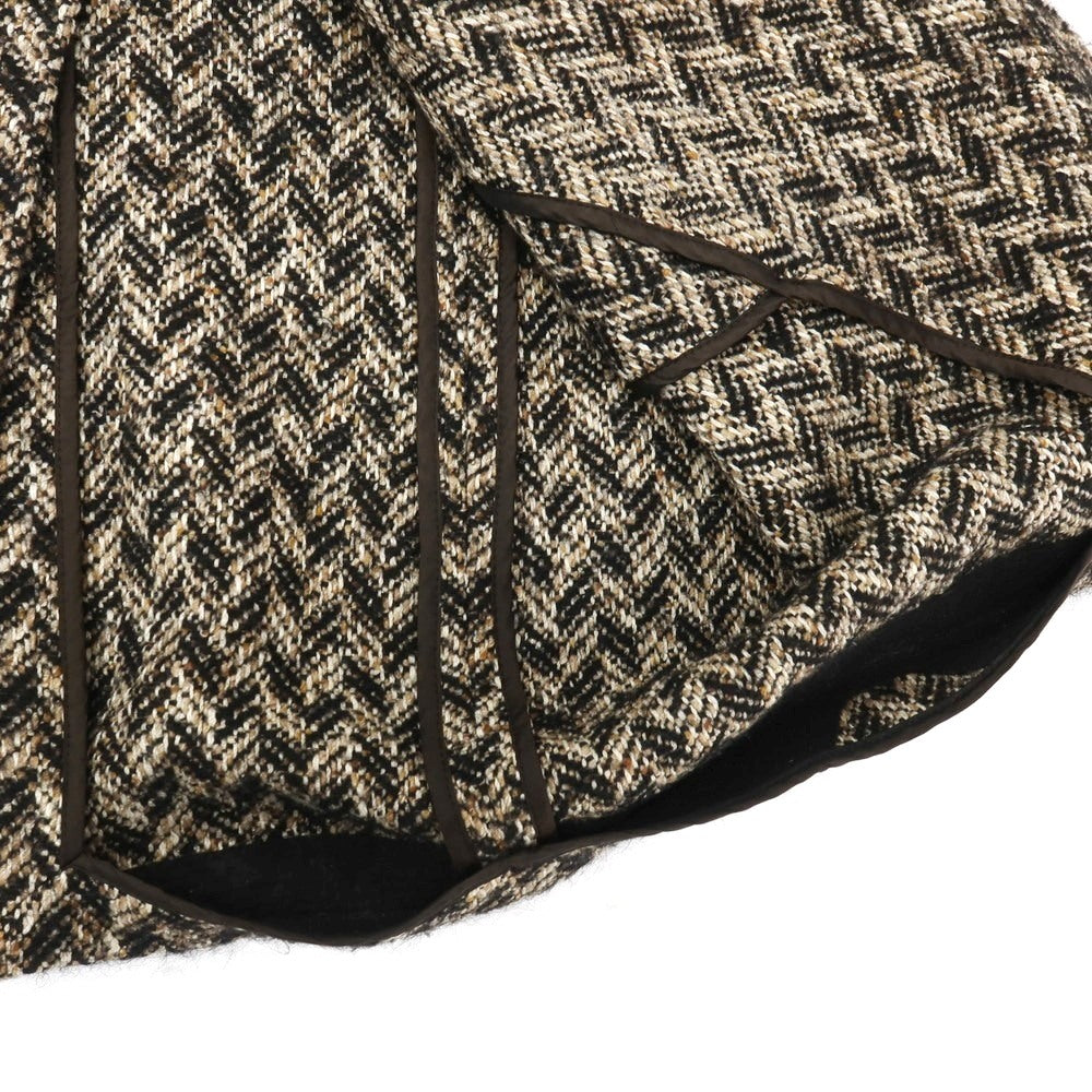 【中古】タリアトーレ TAGLIATORE ウールコットンナイロンシルクモヘヤアルパカ混 チェスターフィールドコート ベージュxブラック【サイズ48】【 状態ランクD 】【 メンズ 】