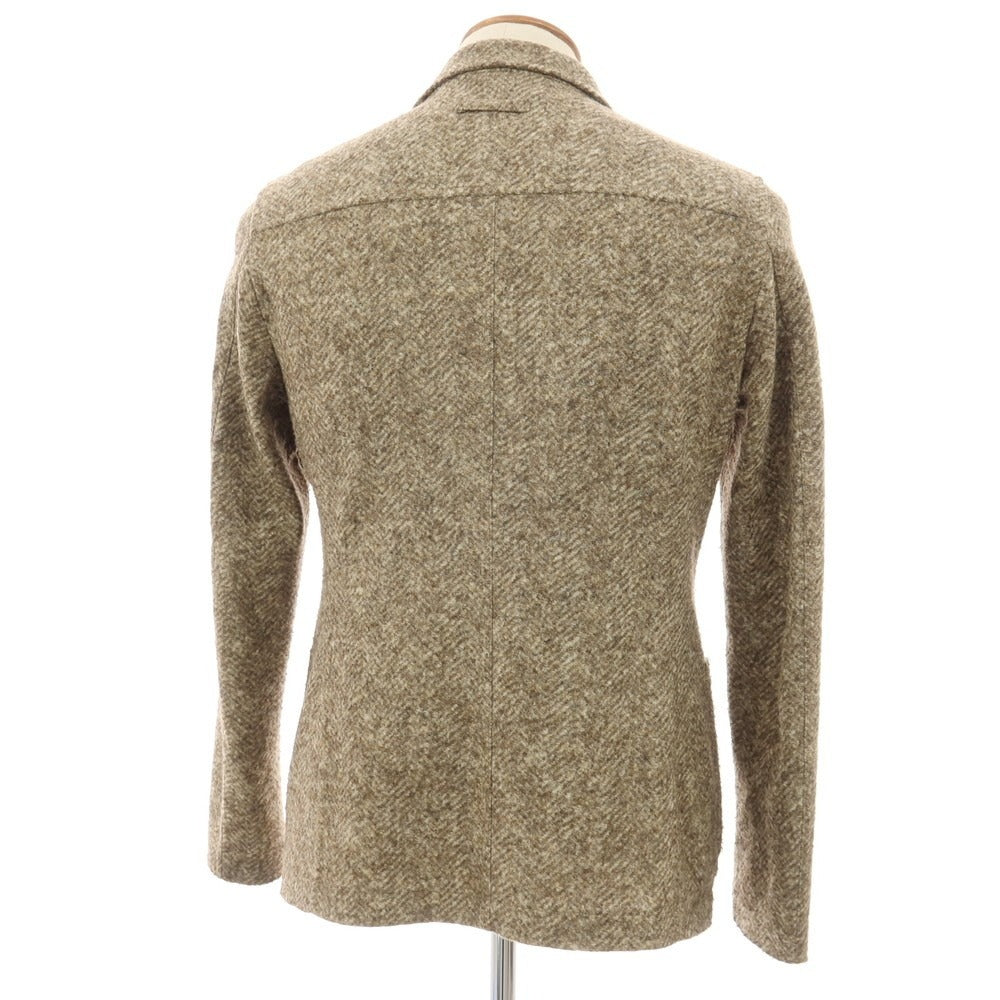 【中古】ティージャケット T-JACKET ポリエステルウールアクリル ダブル6B カジュアルジャケット ベージュ【サイズM】【 状態ランクC 】【 メンズ 】