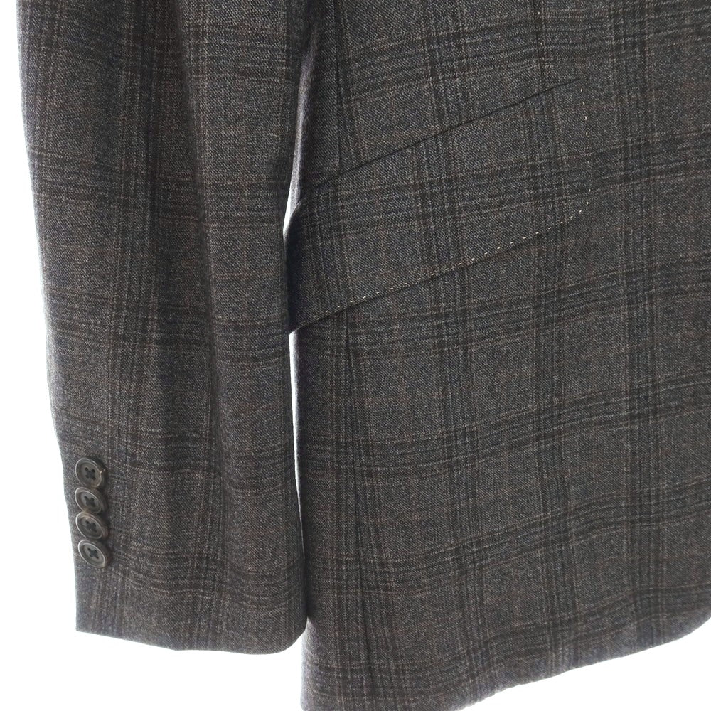 【中古】ポールスミス Paul Smith スリーピース ウール チェック 2つボタンスーツ ダークグレーxダークブラウン【サイズM】【 状態ランクB 】【 メンズ 】