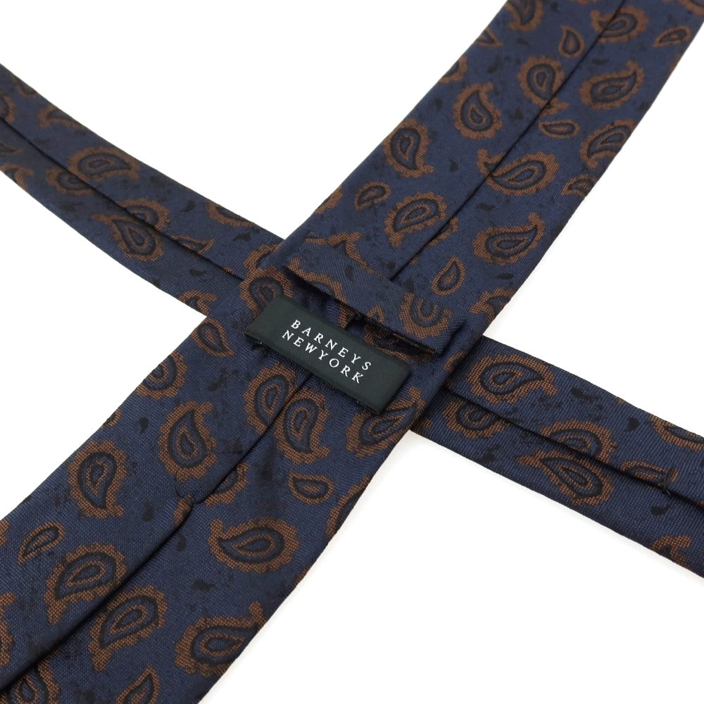 【SALE30%OFF/返品不可】【中古】バーニーズニューヨーク BARNEYS NEWYORK シルク ペイズリー柄ネクタイ ネイビー【 状態ランクB 】【 メンズ 】
