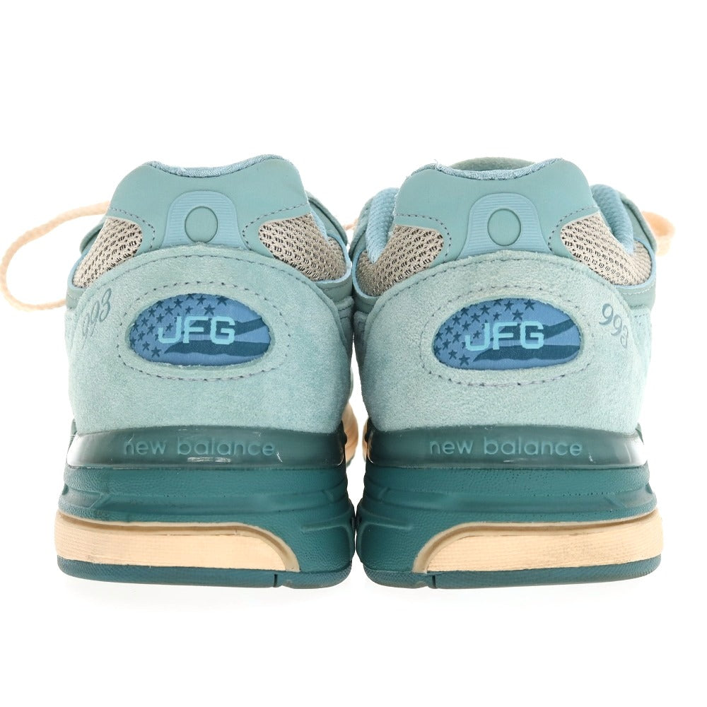 【中古】ニューバランス NEW BALANCE MR993JF1 × JOE FRESHGOODS スエード スニーカー アクアブルー【サイズ26】【 状態ランクB 】【 メンズ 】