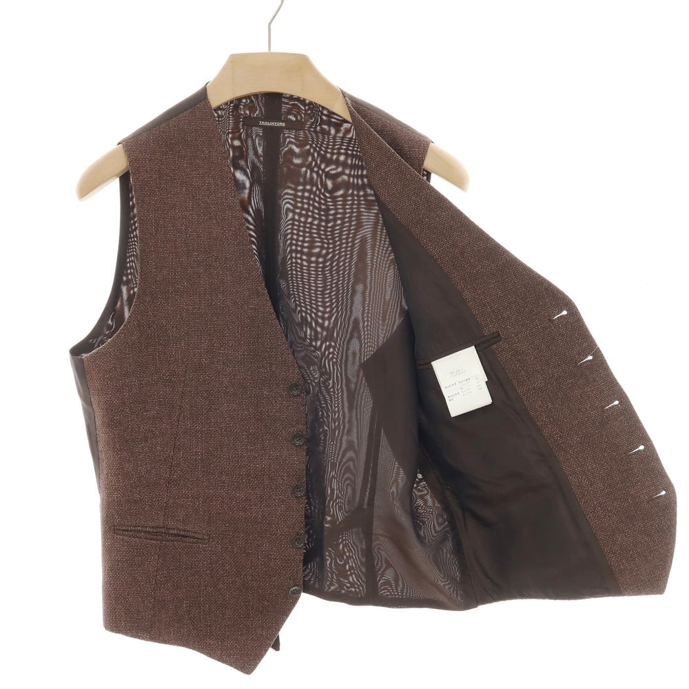 【SALE30%OFF/返品不可】【中古】タリアトーレ TAGLIATORE ヘンプウール ドレス系ジレ ベスト ブラウン【 サイズ48 】【 状態ランクC 】【 メンズ 】