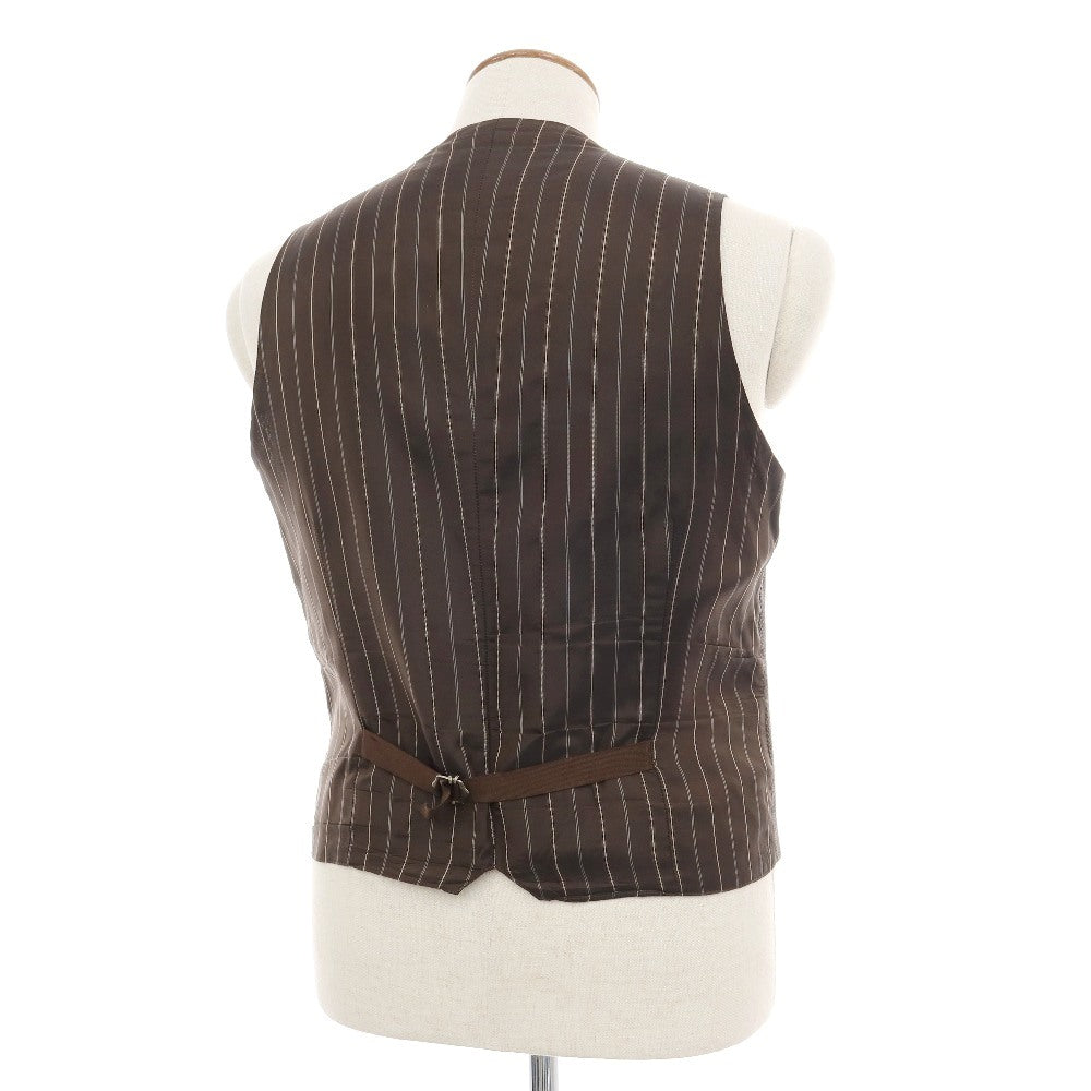 【中古】タリアトーレ TAGLIATORE Brilla per il gusto別注 ウール ドレス系ジレ ベスト ブラウン【サイズ48】【 状態ランクD 】【 メンズ 】