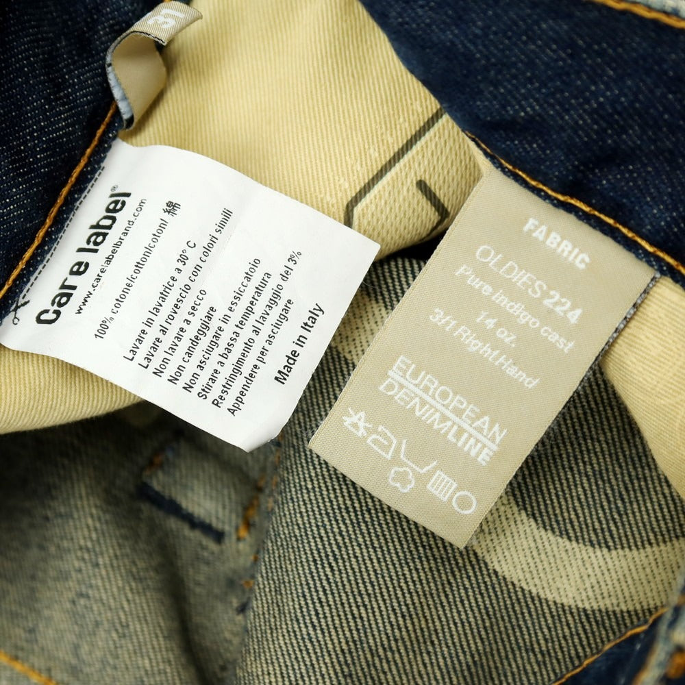 【中古】ケアレーベル Care label tight 202 コットン デニムパンツ ジーンズ ネイビー【サイズ31】【 状態ランクC 】【 メンズ 】